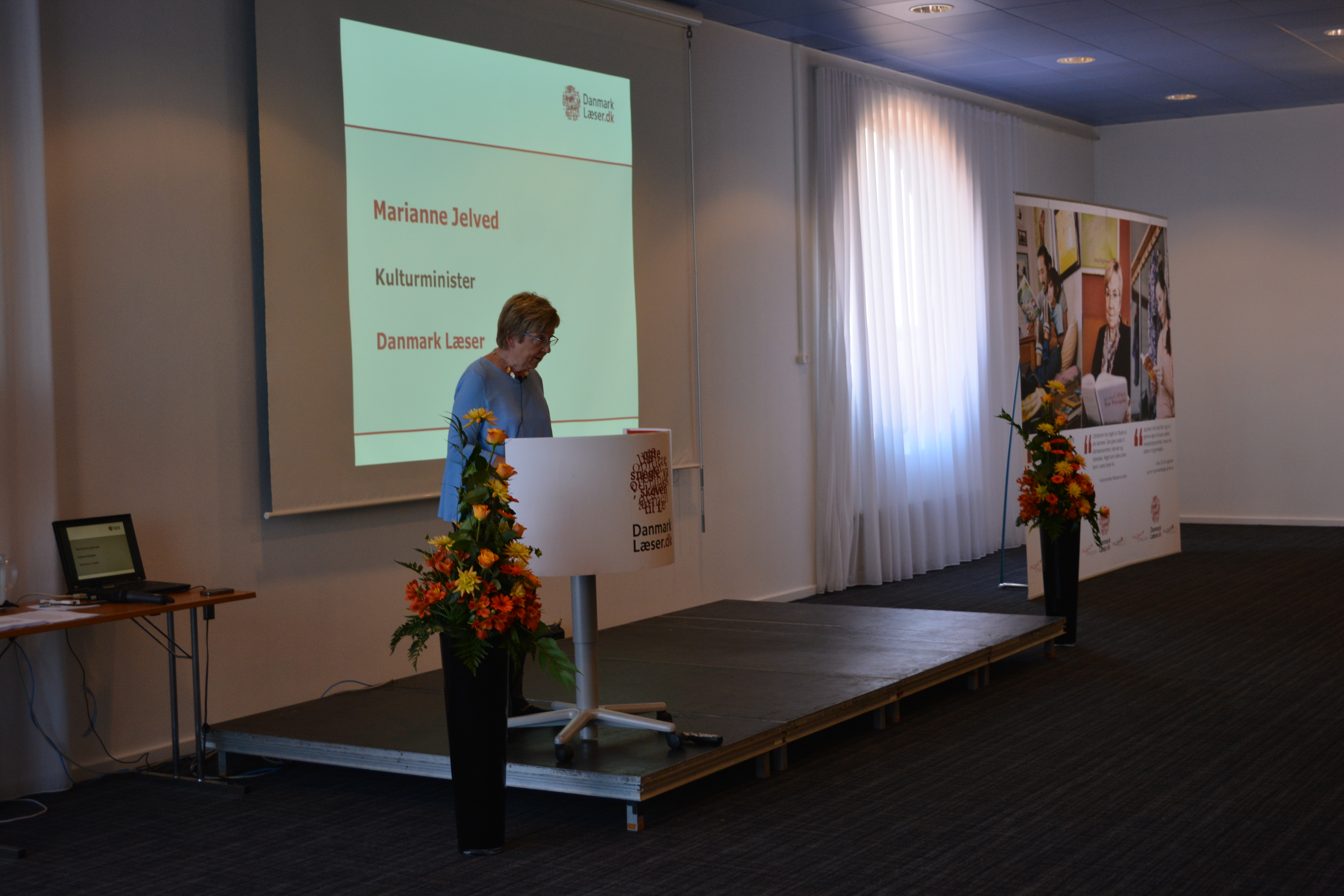 Initiativtaker: Kulturminister Marianne Jelved taler på nettverkseminaret under Danmark Læser.